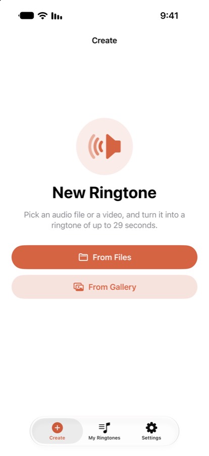 Creating a new ringtone